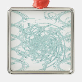 Grünes Licht in Weiß Ornament Aus Metall