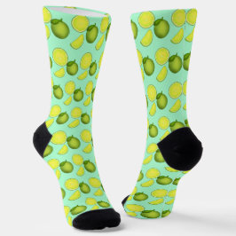 Grünes Limones Muster Socken