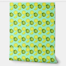 Grünes Limones Muster Tapete