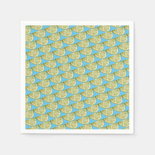 Grünes Limones Slice-Muster Serviette