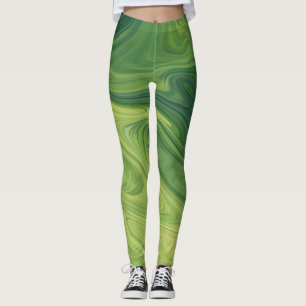 grünes Liquidationsmuster Leggings