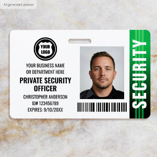 Grünes Logo des Fotos für den Offizier der private Ausweis