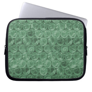 Grünes Luftpolsterfolienmuster Laptopschutzhülle