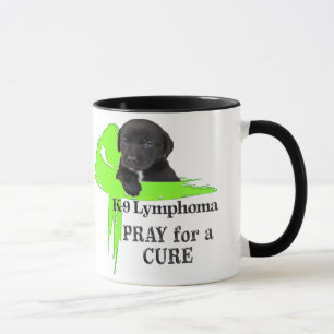 Grünes Lymphom-Band-Hund-Design Tasse