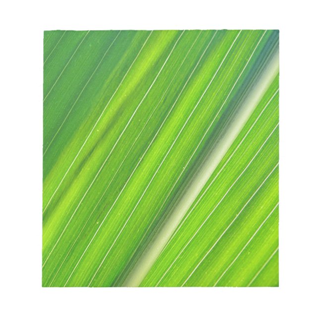 Grünes Maisblattdesign Notizblock (Vorderseite)