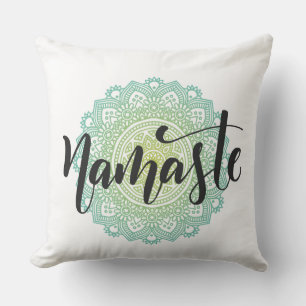 Grünes Mandala Namaste Kissen