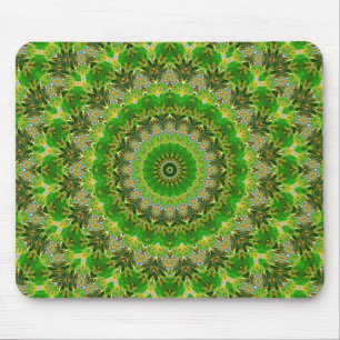 Grünes Mandala-Rad Mousepad