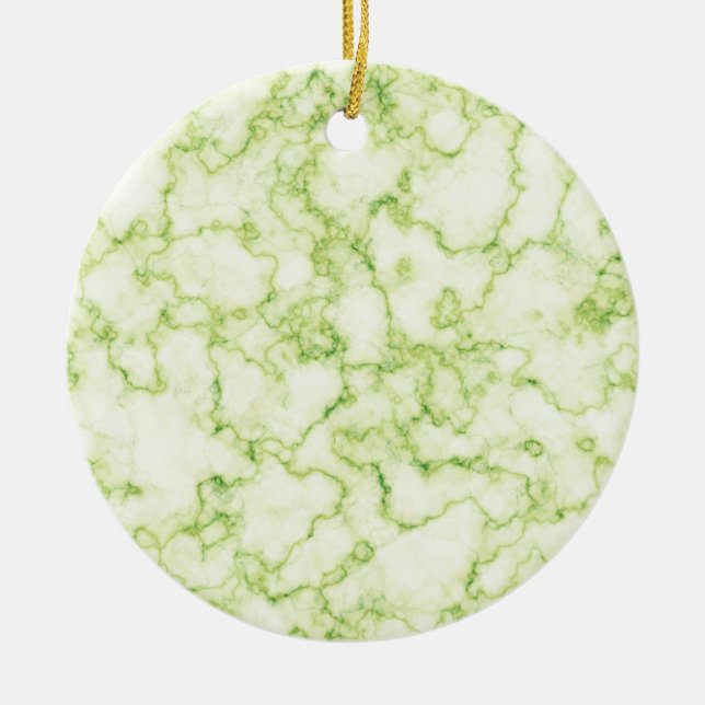 Grünes Marmormuster Keramikornament (Vorne)