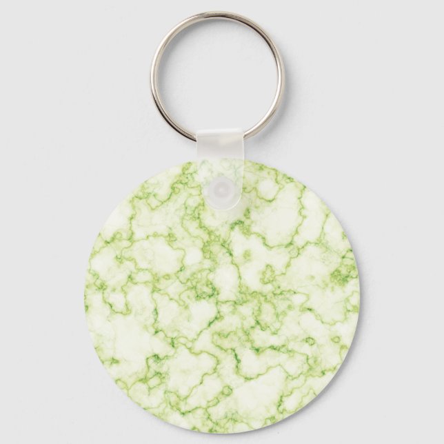 Grünes Marmormuster Schlüsselanhänger (Vorderseite)