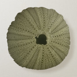 Grünes Meer Urchin-Kissen Rundes Kissen