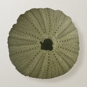 Grünes Meer Urchin-Kissen Rundes Kissen
