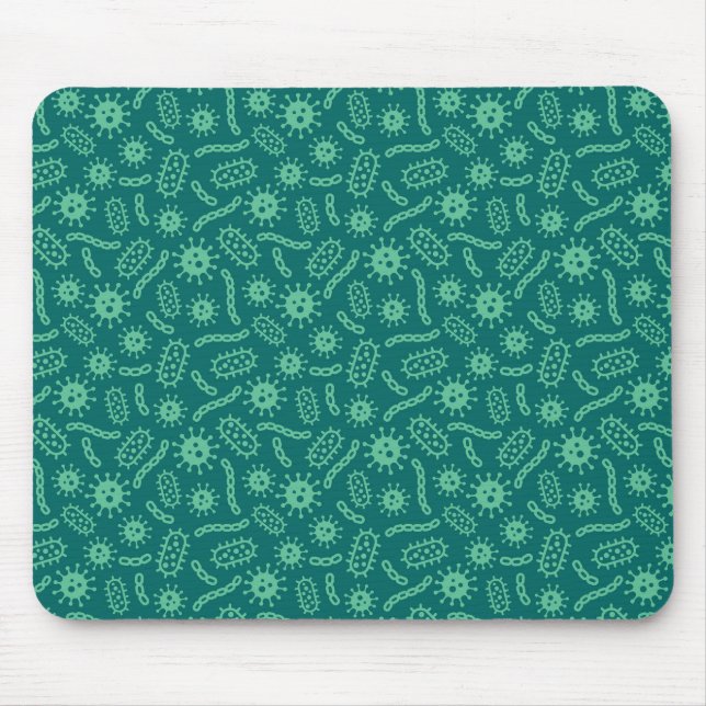 Grünes Mikroben-Muster Mousepad (Vorne)