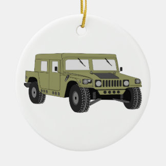 Grünes MilitärHumvee Keramikornament