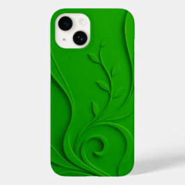 Grünes Minimal-Blatt-Design Case-Mate iPhone 14 Hülle