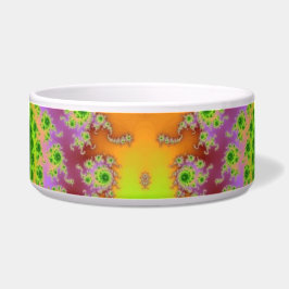 Grünes Mit Augen Fraktal Pet Bowl Napf