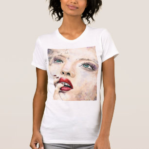Grünes Mit Augen Hübsches Abstraktes Original T-Shirt