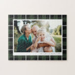 Grünes modernes rustikales Karo Foto<br><div class="desc">Grün moderne rustikale Karo Familie Foto Geschenk. Stilvolles,  modernes und elegantes Design.</div>