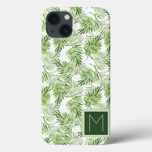 Grünes Monogramm der Palmblatt- Case-Mate iPhone Hülle