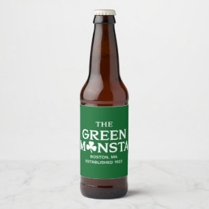 Grünes Monster Boston Green Monstah Baseball-Gesch Bierflaschenetikett