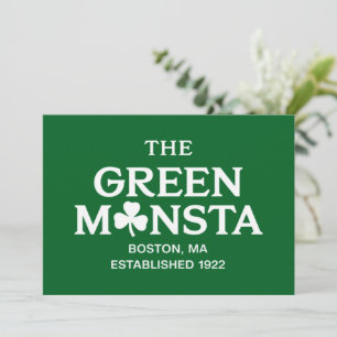 Grünes Monster Boston Green Monstah Baseball-Gesch Einladung