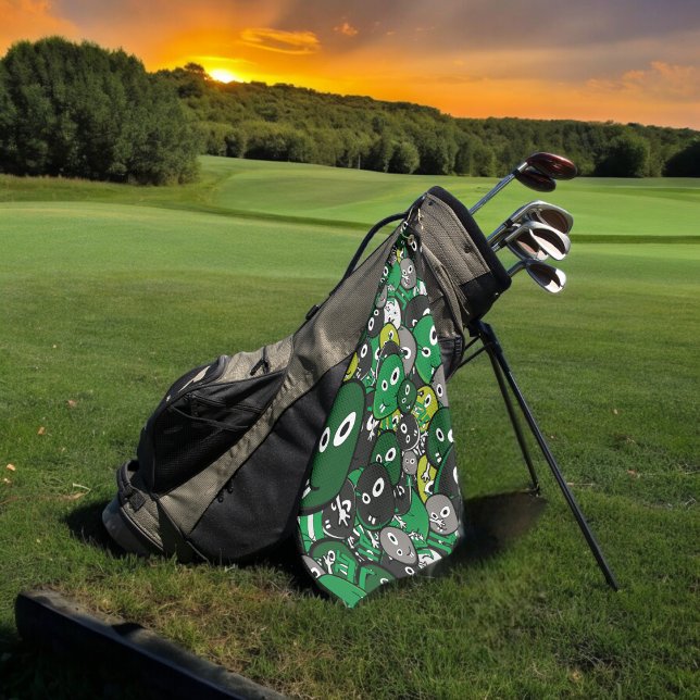 Grünes Monster Golfhandtuch (Golf Towel)