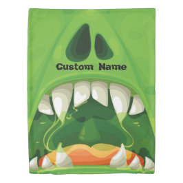 Grünes Monster mit großen Zähnen