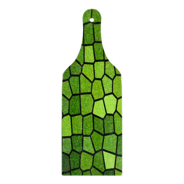 Grünes Mosaik Schneidebrett (Vorderseite)