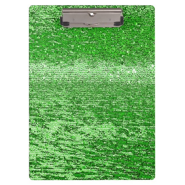 Grünes Mosaikmuster Klemmbrett (Vorderseite)