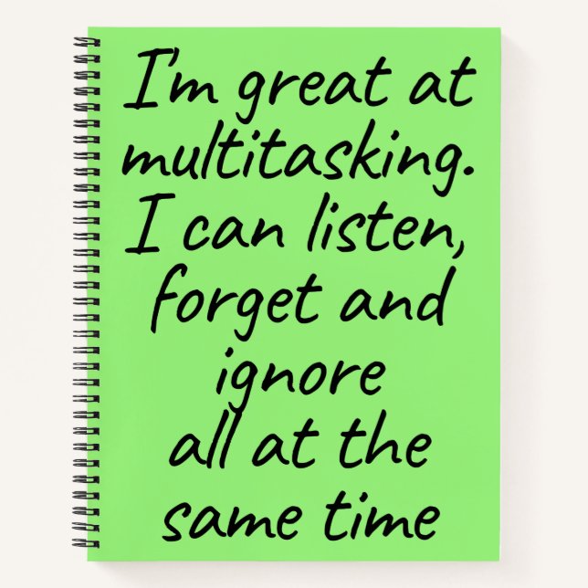 Grünes Multitasking Notizbuch (Vorderseite)