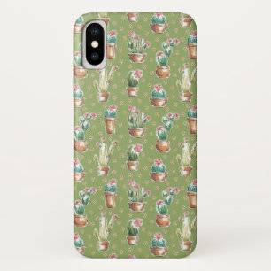 Grünes Muster des Wüsten-Blüten-Schritt- Case-Mate iPhone Hülle