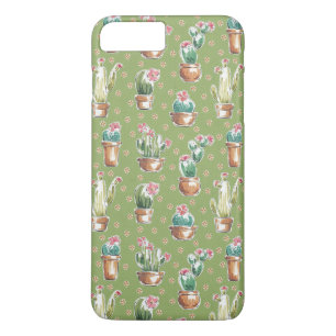 Grünes Muster des Wüsten-Blüten-Schritt- Case-Mate iPhone Hülle