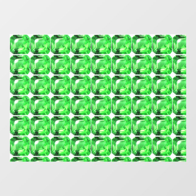 Grünes Muster Fensteraufkleber (Blatt)
