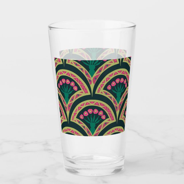 Grünes Muster in der Muschel Glas (Vorderseite)