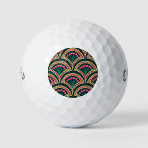 Grünes Muster in der Muschel Golfball