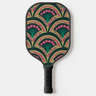 Grünes Muster in der Muschel Pickleball Schläger