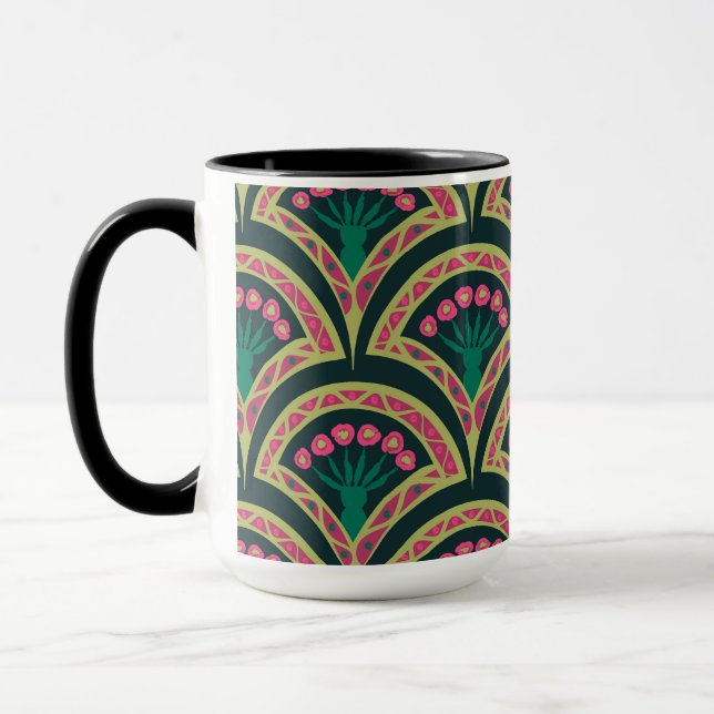 Grünes Muster in der Muschel Tasse (Links)