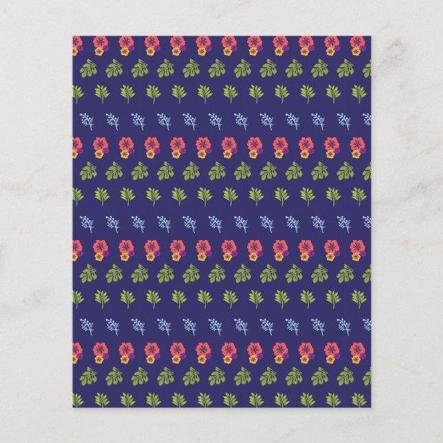 Grünes Musterbuch für tropischen Hibiskus (Vorderseite)