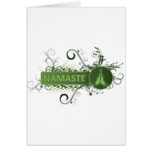 Grünes Namaste Englisch