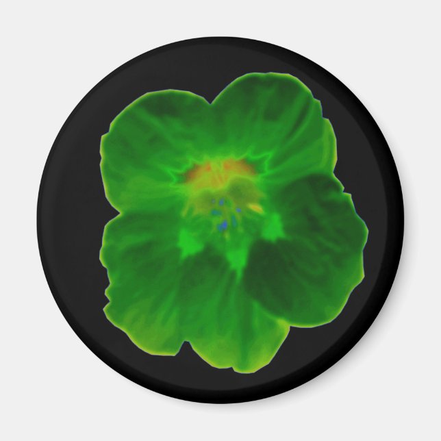 Grünes Nasturtium Magnet (Vorne)