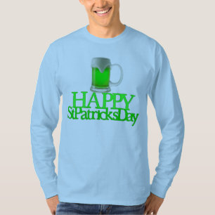 Grünes Neonbier unscharfen glücklichen St Patric T-Shirt