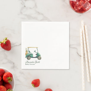 Grünes Neues im Club Golf Cart Babyshower Serviette
