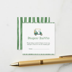 Grünes Neues im Club Golf Cart Windel Raffle Begleitkarte