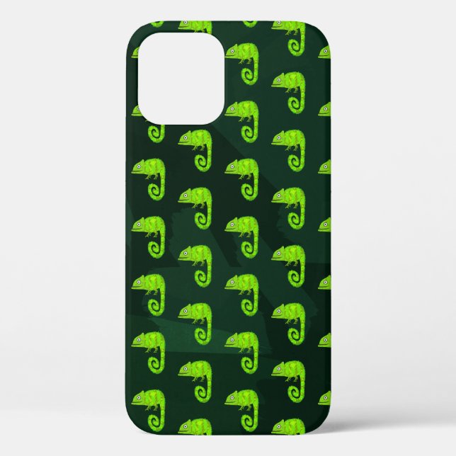 Grünes niedliches Chamäleon Case-Mate iPhone Hülle (Rückseite)
