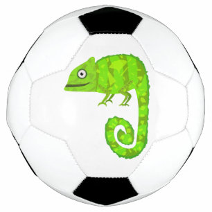 Grünes niedliches Chamäleon Fußball