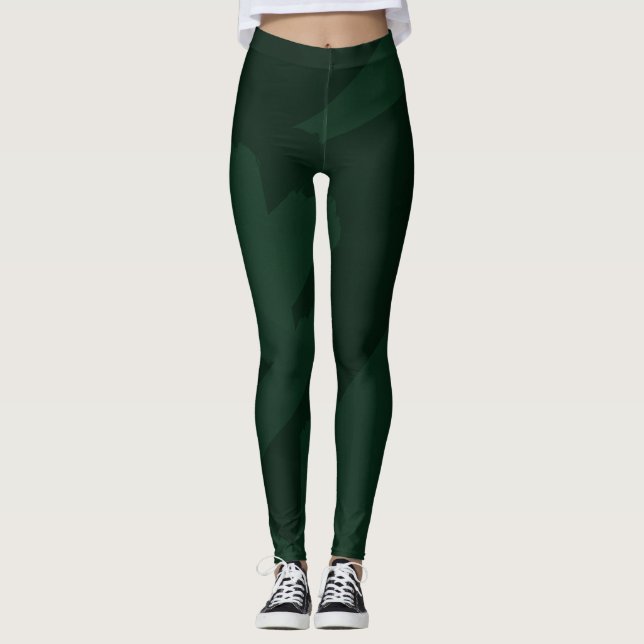 Grünes niedliches Chamäleon Leggings (Vorderseite)
