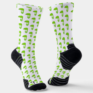 Grünes niedliches Chamäleon Socken