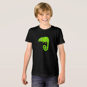 Grünes niedliches Chamäleon Tri-Blend Shirt