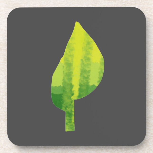 Grünes Öko Design Getränkeuntersetzer (Vorderseite)