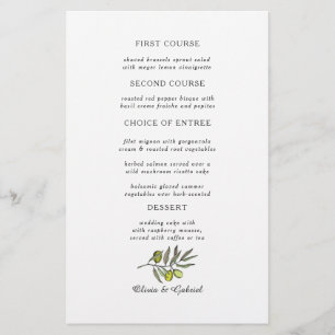 Grünes Olivenöl. Einfache extravagante Hochzeitska