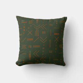 Grünes orangefarbenes Terracotta Gorgeous Geometri Kissen